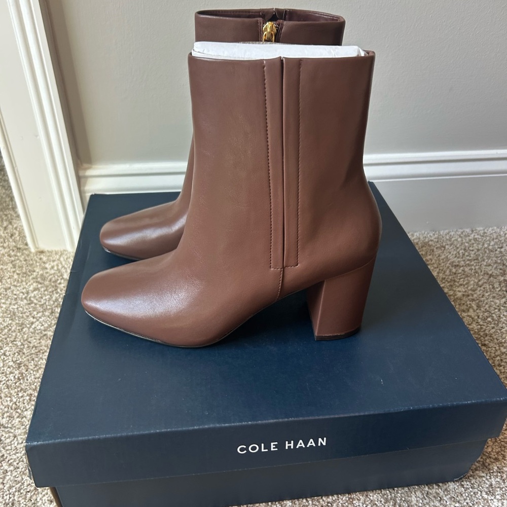 Cole Haan Women's Tan Heeled Boots